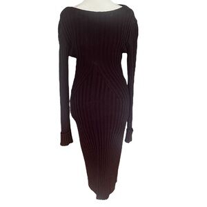 MODA INTERNATIONAL Y2K Vintage Sweater Midi Dress
